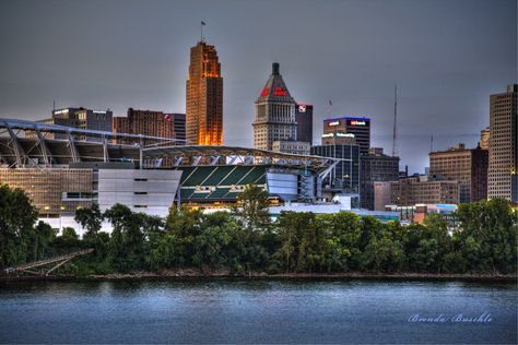 Downtown skyline, Cincinnati, OH. In HDR Downtown Cincinnati, Queen City, Ansel Adams, Cincinnati Ohio, Empire State Building, Cincinnati, Kentucky, Cityscape, Ohio