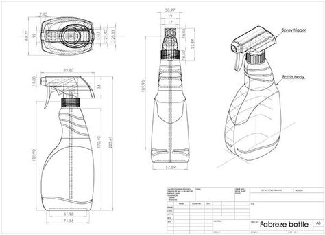 Oblique Drawing, Jar Drawing, 3d Printed Robot, Orthographic Drawing, Drawing Collection, Perspective Sketch, Structural Drawing, Bottle Drawing, Mechanical Engineering Design