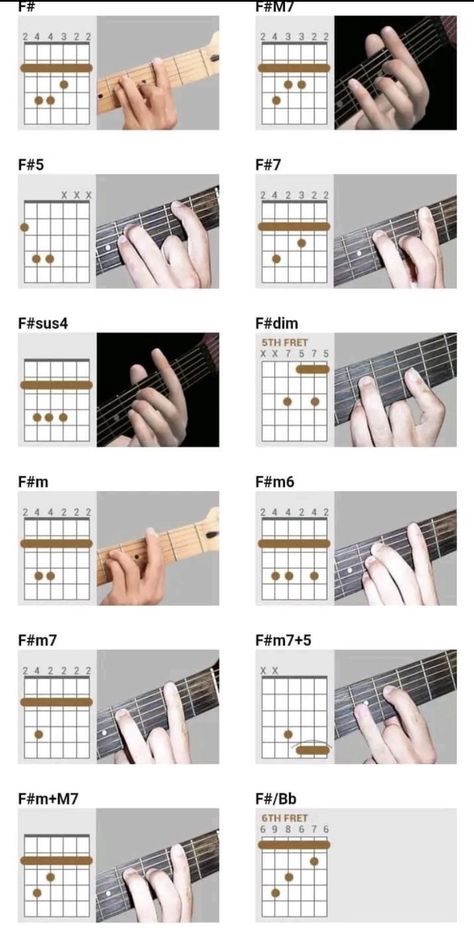 Barre Chords Guitar Charts, Barre Chords Guitar, Basic Guitar Chords Chart, Guitar Hacks, Electric Guitar Chords, Guitar Basics, Guitar Modes, Barre Chords, Banjo Chords