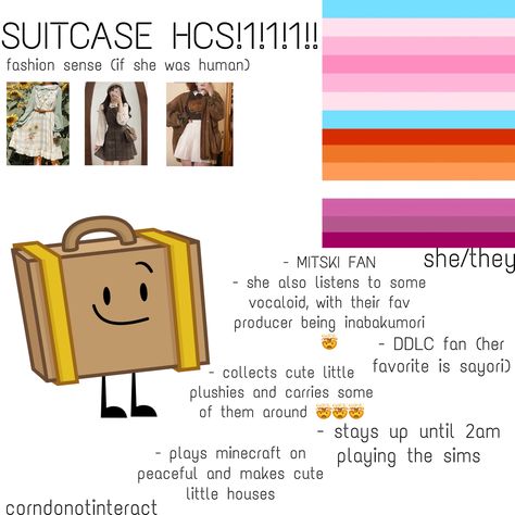 Suitcase Ii Humanized, Suitcase Ii Fanart, Suitcase Ii Pfp, Inanimate Insanity Headcanons, Suitcase Inanimate Insanity, Suitcase Ii, Cute Little Houses, Inanimate Insanity, How To Play Minecraft