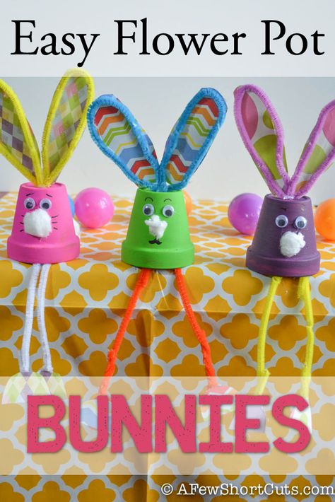 Easter Flower Pots, Flower Pot Crafts, Easy Easter Crafts, Peter Cottontail, Easy Flower, Clay Pot Crafts, Easter Projects, Easter Flowers, Easter Crafts Diy