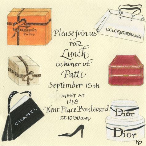 Custom painted each invitation for a private client who has fancy taste! Lunch was at a French restraunt in NYC.. Clearly restraunt is a secret. Custom Painted, Event Invitation, Private Event, Custom Paint, Event Design, Packaging Design, 10 Things