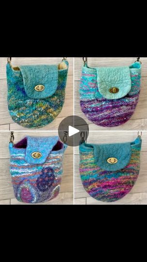 After all the bowls and baskets lately let’s get back to the bags! Here’s a flavour of a Felt Bag on a Ball workshop from April. There’s a very blue theme to this collection of wet felted bags, but all equally beautiful!💙  #natashasmarttextiles #handmadefeltbag #feltingball #feltingonaball #woolfeltbag #3dwetfelting #feltbagonaball #wetfeltmaking #wetfeltedbag #feltpurse #feltedbag #feltteacher #feltartist #feltmaking #feltmakingworkshop #feltingworkshop #feltbagworkshop #bagmakingworkshop #handmadefelt #feltbag #feltbags #bagmaking #wetfelting #textileart #fiberart #handmadebags #handmadepurse  #felting #handbags #purses | Natasha Smart Textiles | Louise · Let's Go Round Again Wet Felted Bag, Felted Bags, Smart Textiles, Felted Bowls, Felted Handbags, Craft Stalls, Blue Theme, Wet Felt, Handmade Purses