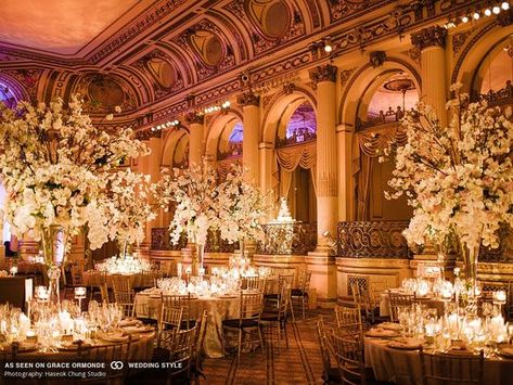 The Plaza Hotel Nyc, Plaza Hotel Wedding, New York Wedding Venues, The Plaza Hotel, Modern Wedding Venue, Nyc Hotels, Sparkly Wedding, Weddings By Color, Inexpensive Wedding Venues