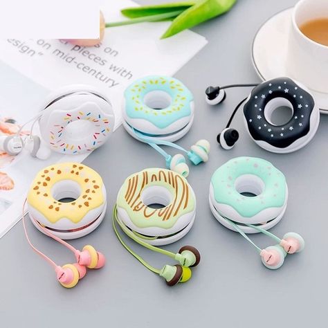 Cute Headphones, Earbuds Case, Cute Donuts, Halloween Makeup Easy, Headphones With Microphone, Wired Headphones, Earbud Headphones, Earphone Case, Storage Case