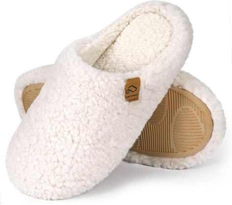 EverFoams Womens Slip On Home Slippers Soft Memory Foam House Slippers for Ladies Indoor | Amazon (US) Bedroom Slippers, Ballerina Slippers, Cute Slippers, Fuzzy Slippers, House Shoes, Winter House, House Slippers, Polar Fleece, Womens Slippers