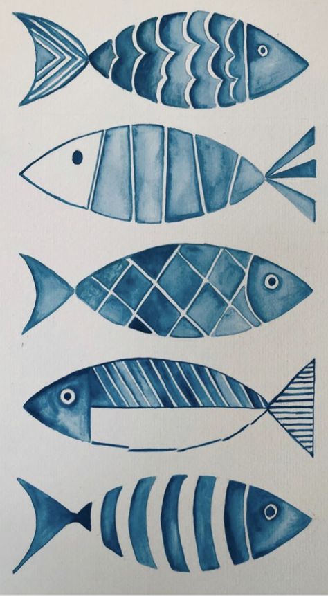 Cool Pencil Drawings, Fish Drawings, Fish Painting, Monoprint, Fish Art, Pottery Painting, Beach Art, 그림 그리기, Linocut