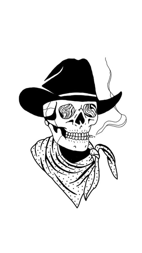 Skull With Cowboy Hat Tattoo, Western Skull Tattoo, Western Tattoos For Men, Skeleton Cowboy Tattoo, Cowboy Skull Tattoo, Jacob Tattoo, Mexican Drawings, Sydney Tattoo, Skull Artwork Illustrations