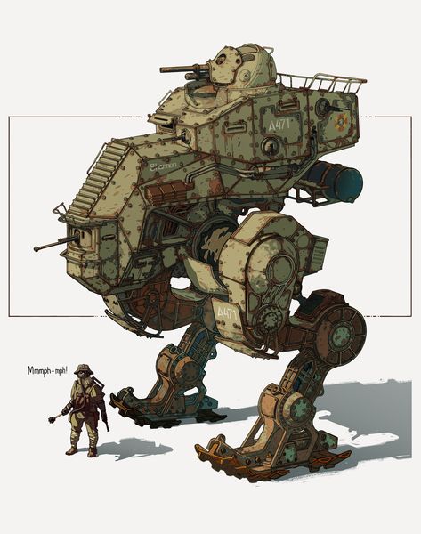 ArtStation - WW Mechs Ww1 Mech, Dieselpunk Mech, Dieselpunk Vehicles, Steampunk Vehicle, Concept Vehicles Sci Fi, Mech Suit, Skill Games, Sci Fi Models, Robots Concept