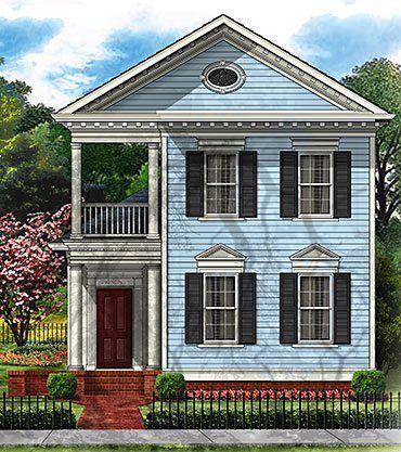 Charleston Style House Plans - Page 2 of 21 - Coastal Home Plans | #home #charlestonstyle Charleston Style House Plans, Charleston House Plans, Coastal Home Plans, Coastal Homes Plans, Beach House Plan, Greek Revival Home, Narrow Lot House, Charleston Style, Narrow Lot House Plans