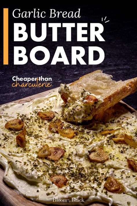 Garlic Bread Butter, Garlic Butter For Bread, Butter Recipes Homemade, Butter Board, Meals Kids Love, Ciabatta Bread, Inexpensive Meals, Snack Board, Charcuterie And Cheese Board