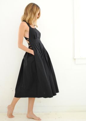 Backless Midi Dress, Black Linen Dress, Tailored Dress, Pinafore Dress, Dress Sewing Patterns, Fashion Mode, Looks Style, Mode Inspiration, Linen Dress