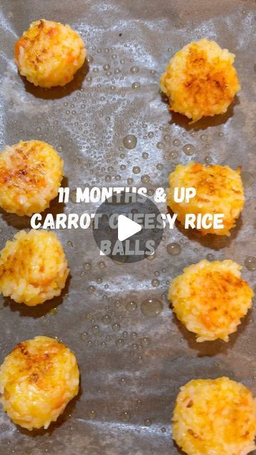 Natalie | Motherhood | Recipes on Instagram: "11 months & Up 
Carrot Cheesy Rice Balls 🥕🧀🍙

If you have leftover rice in the fridge you have to make these Carrot Cheesy Rice Balls! Made with only 3 ingredients, this fun, bite sized snack is great for BLW or a yummy side dish, a favorite for even the pickiest of eaters. Let me know if you give them a try! ☺️

Comment “recipe” and I will DM you the link or find the link in my bio and below 👇 

https://eatingwithzion.com/recipe/carrot-cheesy-rice-balls/

 Follow and save for more 🌟 
#startingsolids #startingsolidsforbabies #babyfood #babyfoodideas #blw #mom #motherhood #baby #babyboy #snacks #toddler #toddlerfood #healthysnacks #blwsnacks #blwrecipes #babyledweaning #healthykids #cleaneats #momsofinstagram #momsofinsta" Rice Balls Recipe Easy, Cheesy Rice Balls, Carrot Dishes, Baby Led Feeding, Cheesy Rice, Bite Size Snacks, Easy Baby Food Recipes, Toddler Recipes, Baby Recipes