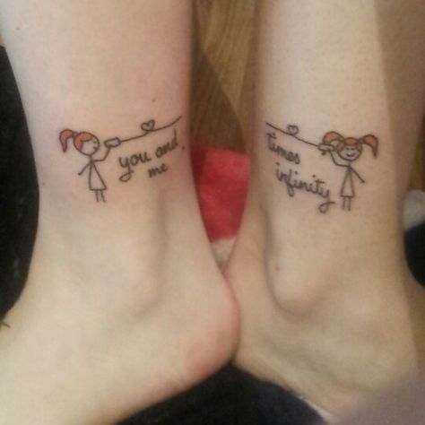 My best friend and I just got these <3 #tattoo #bestfriends #love #youandme Tattoos For Best Friends Unique, Cute Best Friend Tattoos, Distant Friends, Friends Tattoo, Tattoos For Best Friends, Matching Sister Tattoos, 3 Tattoo, Best Friend Tattoos, Sister Tattoos