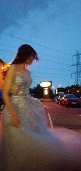 Prom Night Photoshoot, Blurred Photoshoot, Aesthetic Dress Pictures, Blur Picture Aesthetic, Blurred Photos Aesthetic, Blue Prom Dress Aesthetic, Prom Aesthetic Photography, Desi Prom, Prom Night Aesthetic