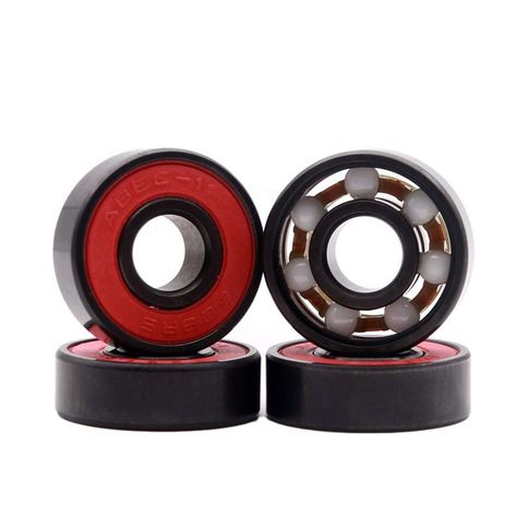 Z-FIRST High Speed 608RS Hybrid Black Ceramic Bearings for Longboard, Inline Skates, Skateboard, Scooters, Skateboard and More (Pack of 4, Black) Skateboard Parts, Inline Skates, Longboard Skateboard, Inline Skating, Black Ceramic, Scooters, High Speed, Old School, Skateboard