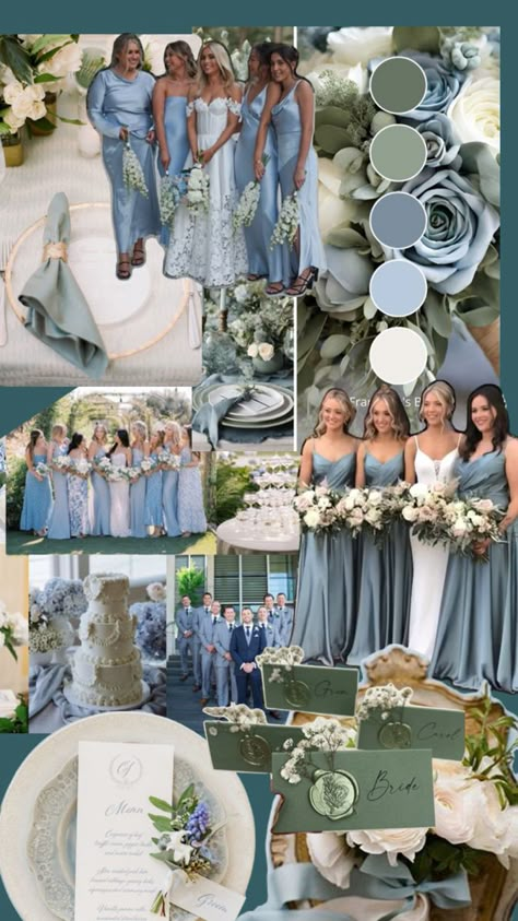 Duck Egg Blue Wedding, Powder Blue Wedding, Wedding Theme Color Schemes, Blue Green Wedding, Blue Winter Wedding, Blue Gold Wedding, Wedding Color Pallet, Madison Wedding, Wedding Colours