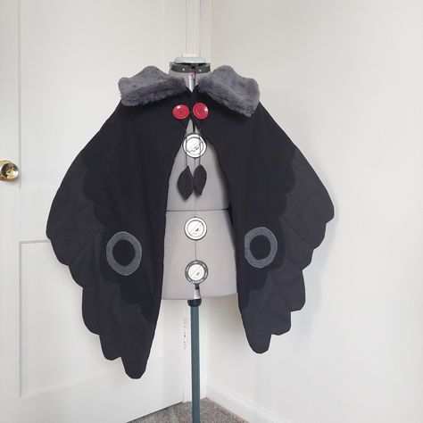 Li'l Leviathan Creations — Stock Drop 6/6 Mothman Costume, Moth Man, Pokemon Accessories, Black Flannel, Creative Costumes, Witch Costume, Fabric Accessories, Cute Halloween Costumes, Amazing Art Painting