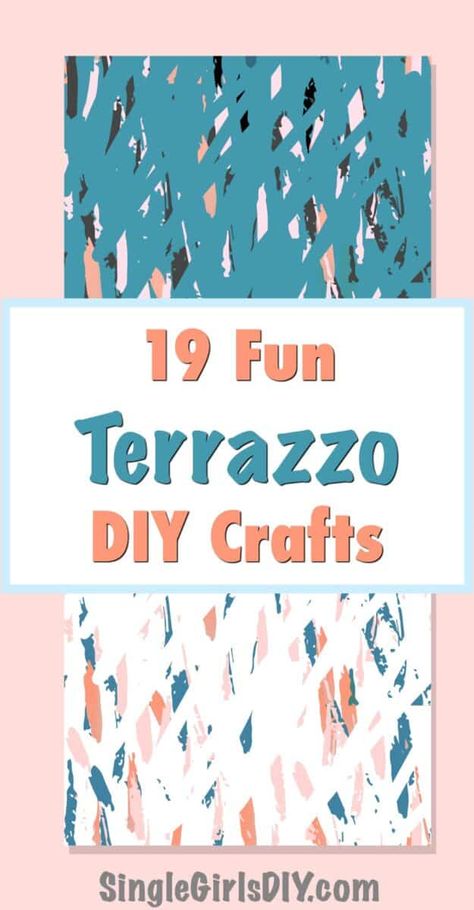 Love the mid-century modern look of terrazzo? It's easy to recreate with these affordable DIY projects that cost a fraction of the price of the real stuff! #terrazzo #DIY Diy Terrazzo, Crafts For Home Decor, Diy Mid Century, Pretty Crafts, Beginner Crafts, Wrapping Paper Design, Hand Painted Mugs, Home Decor On A Budget, Home Decor Crafts