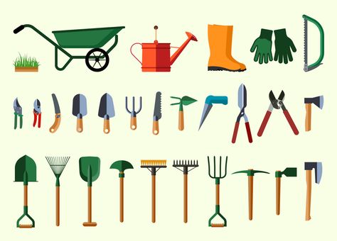 Buy Gardening Tools and Equipment in the United Kingdom Best Garden Tools, Garden Illustration, Flat Design Illustration, Garden Tool Storage, Starting A Garden, Garden Maintenance, Home Vegetable Garden, Tool Sheds, Hardy Plants