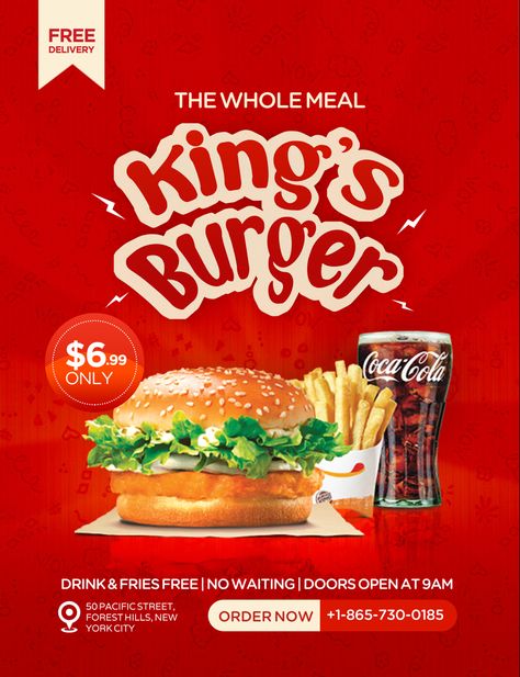 Promotional flier design Burger Design Poster, Food Graphic Design Poster Ideas, Flier Designs Ideas, Food Promotion Design, Product Advertisement, Food Logo Design Inspiration, Social Media Mockup, Christmas Advertising, Food Promotion