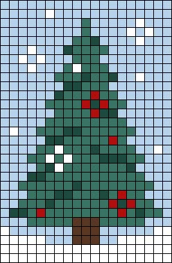 Gingerbread Man Pixel Art, Snowflake Grid Pattern, Christmas Crochet Pixel Grid, Christmas Tree Tapestry Crochet, Alpha Patterns Crochet Christmas, Crochet Grid Patterns Christmas, Crochet Pixel Pattern Christmas, Christmas Crochet Graph Patterns, Christmas Tree Alpha Pattern