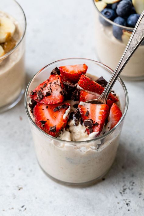 Protein Overnight Oats – Well Plated by Erin Petit Dej Healthy, Oatmeal Flour, Well Plated, Holiday Meal Planning, Recipes With Flour Tortillas, Protein Overnight Oats, Oat Recipes Healthy, Coconut Chia Pudding, Protein Oatmeal