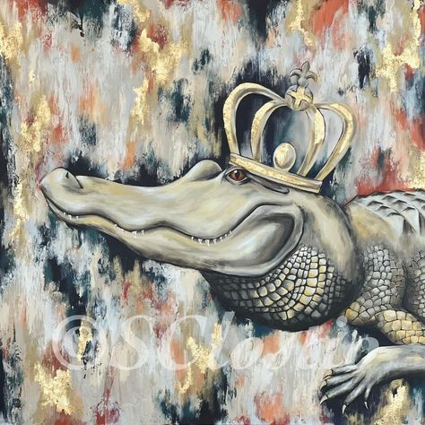 Alligator Painting Easy, Alligator Art, Alligators Art, Aquatic Art, Acrylic Artists, Paint And Sip, Prime Time, Awesome Things, Artist On Instagram