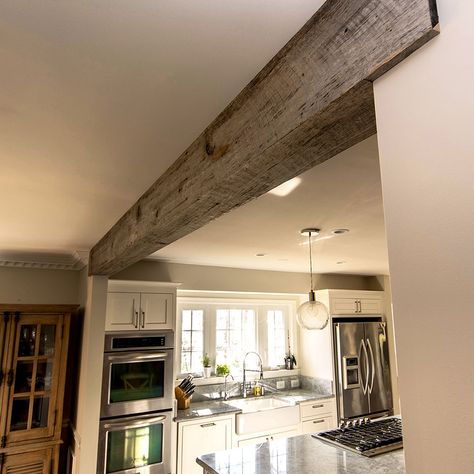 Wood Beam Ceiling Kitchen, Mantle Shelves, Beams Living Room, Reclaimed Wood Beams, Faux Beams, Faux Wood Beams, Wood Beam, Wood Beam Ceiling, Updating House