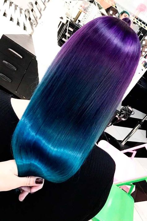 Purple And Blue Hair, Vivid Hair Color, Beautiful Hair Color, Colorful Hair, Hair Dye Colors, Mermaid Hair, Cool Hair Color, Grunge Hair, Crazy Hair