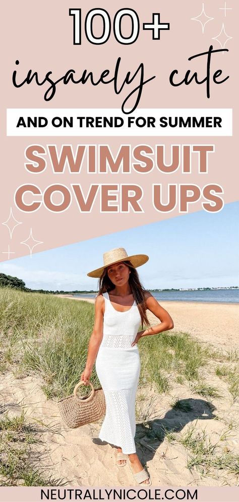 Enhance your beach fashion game with these trendy women's swim cover-ups. From boho-inspired crochet dresses to lightweight wraps, these versatile pieces will elevate your summer style. Whether you're lounging by the pool or enjoying a day at the beach, these swim cover-ups will keep you looking fabulous. Shop now for the hottest trends in women's swimwear. Outfit Ideas For The Beach, Women Summer Outfit Ideas, Trendy Beach Outfits, Women's Fashion 2023, Swimwear Looks, Two Piece Bathing Suits, Swimwear Ideas, Beach Outfit Ideas, Outfits For Women Summer