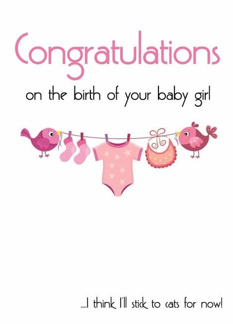 Congrats Baby Girl, Baby Girl Card, New Baby Girls, New Baby, Card Design, New Baby Products, Home Decor Decals