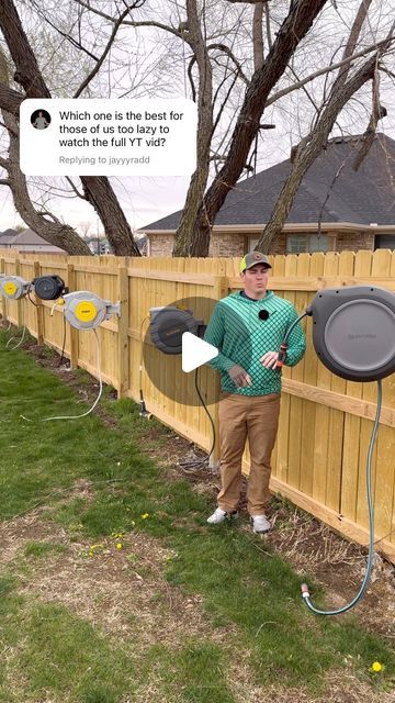 Jordan Netzel on Instagram: "TLDR version. Best hose reel competition between 8 brands (10 reels).

#hosereel #diy #lawncare #gardening" Retractable Garden Hose Reel, Lake House Food, Lake House Food Ideas, Garden Hose Reel, Retractable Hose, Hose Reels, Hose Holder, Lake House Plans, Diy Water