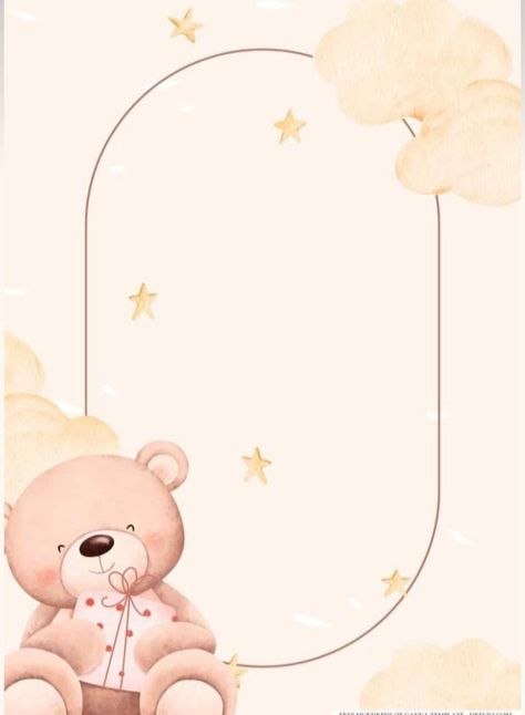 Teddy Theme, Teddy Bear Birthday Invitations, Baby Shower Oso, Teddy Bear Crafts, Teddy Bear Wallpaper, Baby Birthday Themes, Bear Invitations, Free Printable Birthday Invitations, Teddy Bear Girl