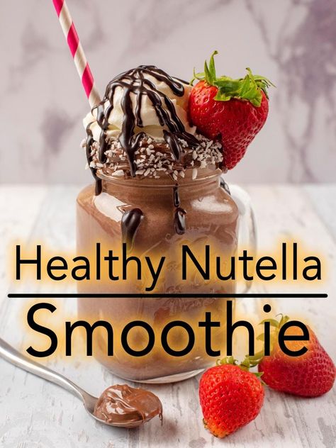 There is just something about starting your day off with chocolate that makes the rest of the day better. You can do that and keep it healthy with this Healthy Nutella Smoothie. It includes the recipe for our homemade healthier Nutella too. #nutella #healthynutella #nutellasmoothie #smoothie #breakfast #chocolatesmoothie Nutella Smoothie, Healthy Nutella, Smoothie Breakfast, Low Carb Cheesecake, Chocolate Smoothie, Healthy Smoothie, Low Carb Breakfast, Banana Smoothie, Fruit Smoothies