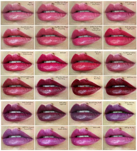 lums, and Purples - Swatches (Pic Heavy) /// BeautyRedefined by Pang: 24 Shades of Berries, Plums, and Purples - Swatches (Pic Heavy) Wine Colour Lipstick Shades, Deep Plum Lipstick, Dark Purple Clothes, Plum Lipstick Makeup, Shades Of Lipstick, Wine Lipstick, Mac Lipstick Shades, Plum Lipstick, Lipstick For Dark Skin