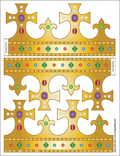 King and Queen's Crown Templates | Free Printable Templates & Coloring Pages | FirstPalette.com Royal Paper, Moldes Para Baby Shower, Crown Printable, King And Queen Crowns, Crown Template, Liturgical Year, Free Printable Templates, Crown For Kids, Crown Crafts