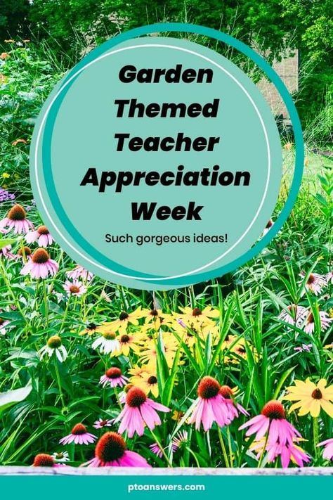 Floral Teacher Appreciation, Teacher Appreciation Party Decorations, Teacher Appreciation Week Themes For Students, Teacher Appreciation Growing Theme, Bloom Teacher Appreciation Week, Teacher Appreciation Luncheon Themes, Staff Appreciation Themes Party Ideas, Garden Teacher Appreciation Week, Teacher Appreciation Flower Theme