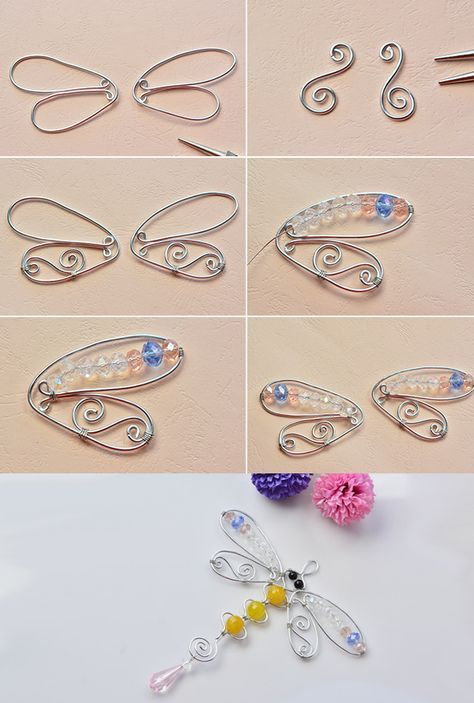 Copper Wire Art, Beaded Dragonfly, Wire Wrap Jewelry Designs, Wire Wrapped Jewelry Diy, Wire Wrapped Jewelry Tutorials, Wire Jewelry Tutorial, Wire Jewelry Designs, Wire Tree, Dragonfly Pendant