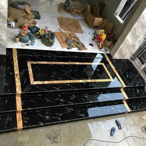 Stairs Marble Design Ideas ✨️ #marble #marbledesign #stairmarble #stairsdesigns #stairmarbledesign #Interiors #homedesignsdworld #explorepage #explorepost #trendingpost Home Granite Floor Design, Entrance Granite Steps Design, Stairs Marble Design, Stairs Marble, Stair Design Ideas, Stairs Tiles Design, Railings Stairs, Granite Stairs, Room Tiles Design