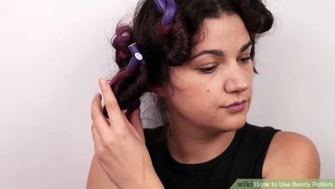 How to Use Bendy Rollers: 14 Steps (with Pictures) - wikiHow Bendy Rollers, Loose Beachy Waves, Tight Curls, Finishing Spray, Beautiful Curls, Beachy Waves, Wide Tooth Comb, Coarse Hair, Mid Length Hair