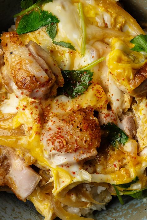 Oyakodon (Japanese Chicken and Egg Rice Bowl) Recipe - NYT Cooking Japanese Chicken Bowl, Japanese Egg Rice, Soupy Rice, Chicken Osaka, Chicken And Egg Rice Bowl, Japanese Chicken And Egg Rice Bowl, Nytimes Cooking, Egg Rice Bowl, Terriyaki Chicken Bowl