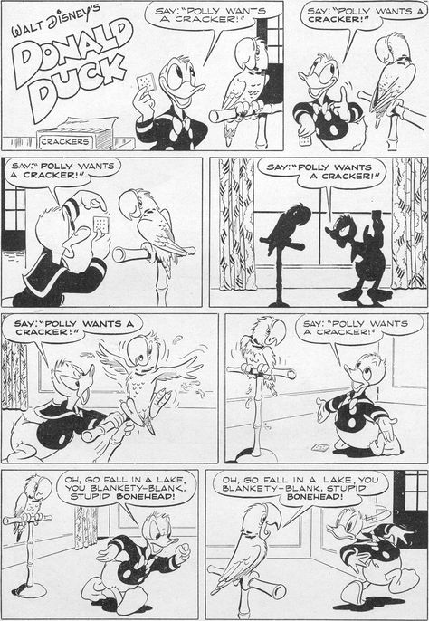 Donald Duck Panel Reference, Duck Story, Donald Duck Comic, Disney Comics, Duck Family, Comic Panel, Donald And Daisy Duck, Duck Cartoon, Black And White Cartoon