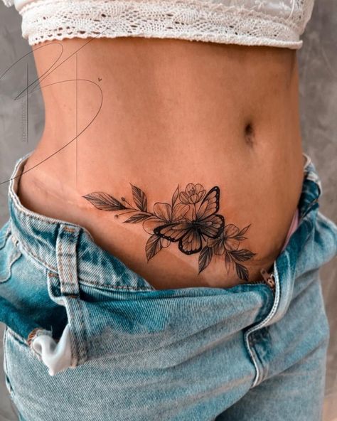 Stomach Scar Tattoo Cover Up, Lower Belly Tattoos For Women, Lower Hip Tattoos, Lower Stomach Tattoos For Women, Lower Belly Tattoos, Lower Stomach Tattoos, Tummy Tattoo, Stomach Tattoos Women, Tattoos To Cover Scars