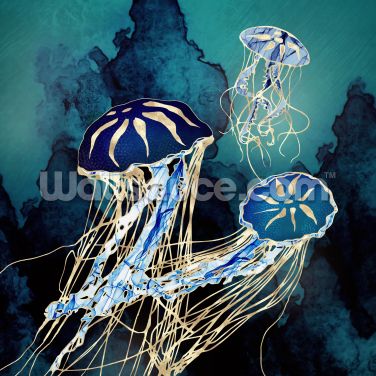 Jellyfish Painting, Carpe Koi, Navy Wallpaper, Nature Posters, Wassily Kandinsky, Fish Art, Gustav Klimt, Claude Monet, Art Plastique