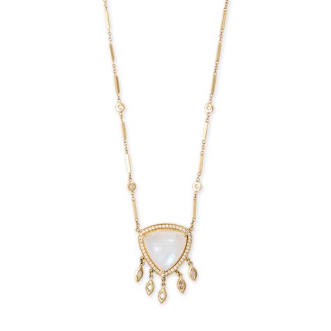 PAVE MOONSTONE TRILLION + 5 MARQUISE DIAMOND SHAKER SMOOTH BAR NECKLAC Diamond Eyes, Gold Diamond Necklace, Moonstone Beads, Diamonds And Gold, Marquise Diamond, Yellow Rose, Bar Necklace, Beaded Chain, Gemstone Necklace