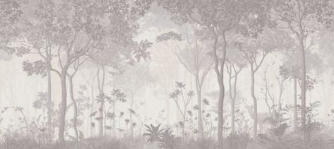 Forest Mural, Wallpaper Project, Foggy Forest, Ancient Tree, Forest Wallpaper, Prepasted Wallpaper, New Wallpaper, Textured Wallpaper, Wall Art Designs