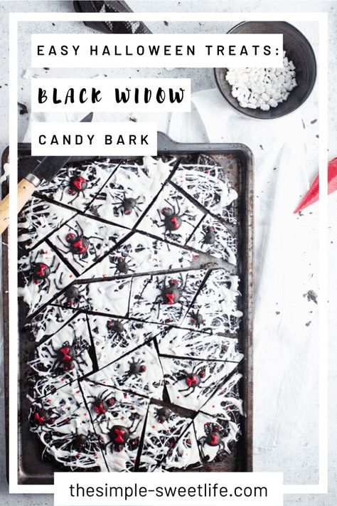 This delightfully creepy candy bark combines two kinds of chocolate and Oreos to make easy Halloween chocolates that are sure to please ghouls both big and small. Be sure to click through for tips on getting the right consistency and keeping your chocolate from seizing. #Halloween #HalloweenDesserts #Chocolate Oreo Bark, Halloween Bark, Chocolate Shapes, Black Food Coloring, Candy Bark, Halloween Treats Easy, Black Candy, Melting White Chocolate, Cooking Chocolate