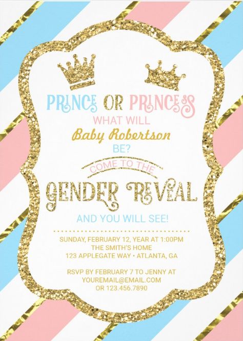 Prince Or Princess Gender Reveal, Princess Gender Reveal, Disney Gender Reveal, Simple Gender Reveal, Gender Reveal Baby Shower Themes, Creative Gender Reveals, Baby Gender Reveal Party Decorations, Gender Reveal Unique, Pregnancy Gender Reveal