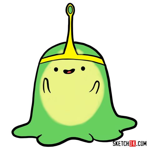 Draw Slime, Drawing Adventure Time, Easy Adventure Time Drawings, Drawing Adventure Time Style, Adventure Time Simple Art, Slime Drawing, Slime Princess Adventure Time, Slime Princess, Jungle Princess Adventure Time